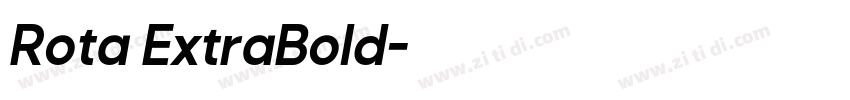 Rota ExtraBold字体转换